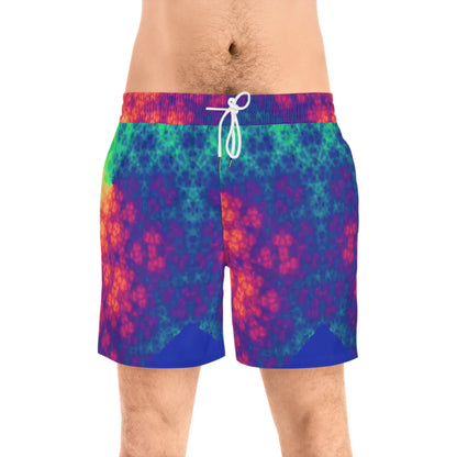 All Over Prints Rainbow  Men's Mid-Length Swim Shorts (AOP) Rainbow  Men's Mid-Length Swim Shorts (AOP) Printify All Over Prints  Cody Trade Llc