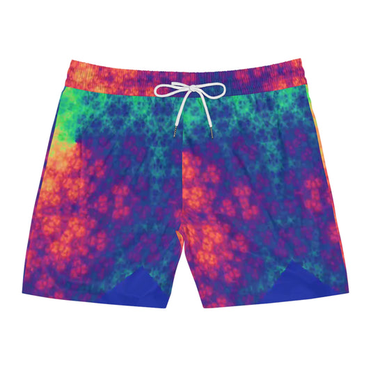 All Over Prints Rainbow  Men's Mid-Length Swim Shorts (AOP) Rainbow  Men's Mid-Length Swim Shorts (AOP) Printify All Over Prints 2XL-White-drawstring Cody Trade Llc 41.78