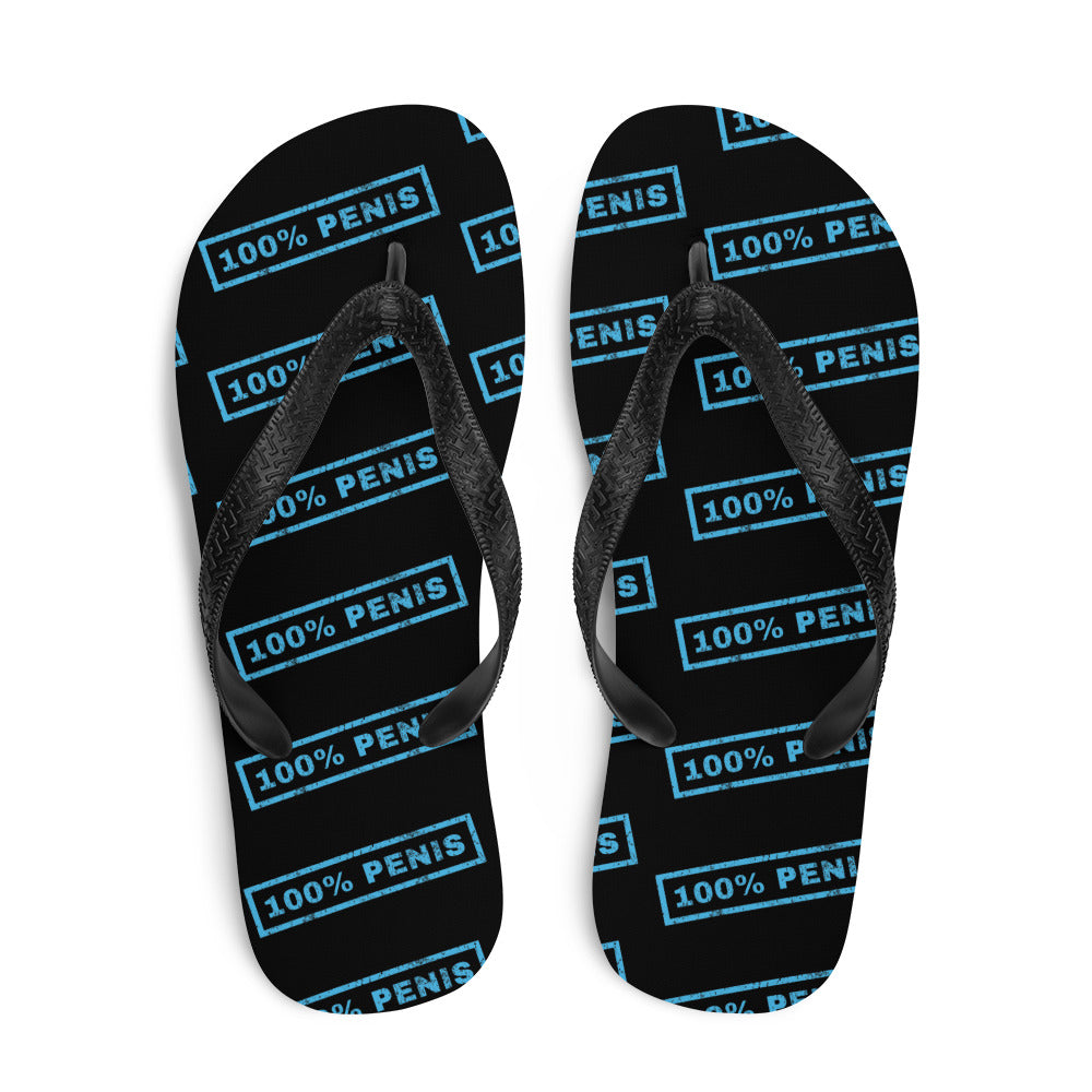 DICK-FLOPS stamp 100% PENIS Flip-Flops - Cody Trade Llc