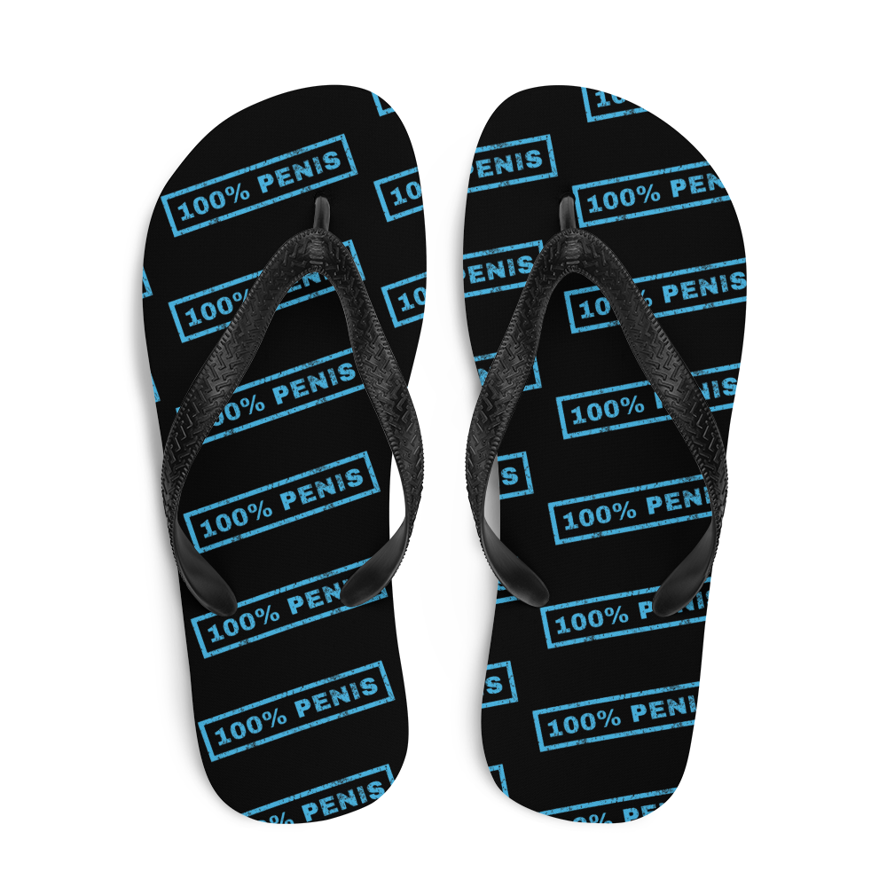 Flip Flops stamped 100% Penis "DickFlops" - Cody Trade Llc