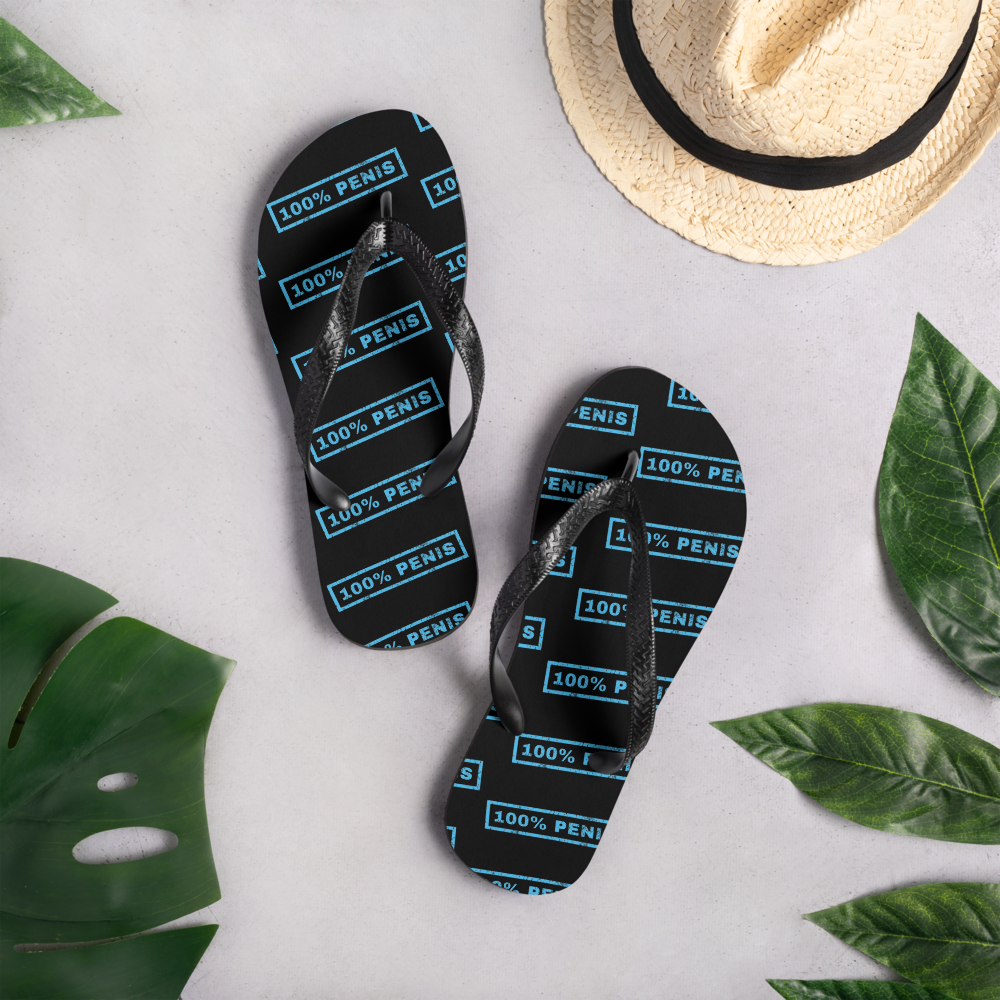 Flip Flops stamped 100% Penis "DickFlops" - Cody Trade Llc