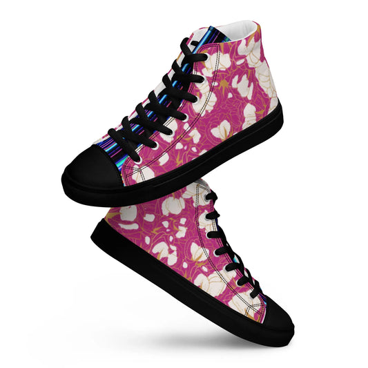 Floral hot pink shoes for women