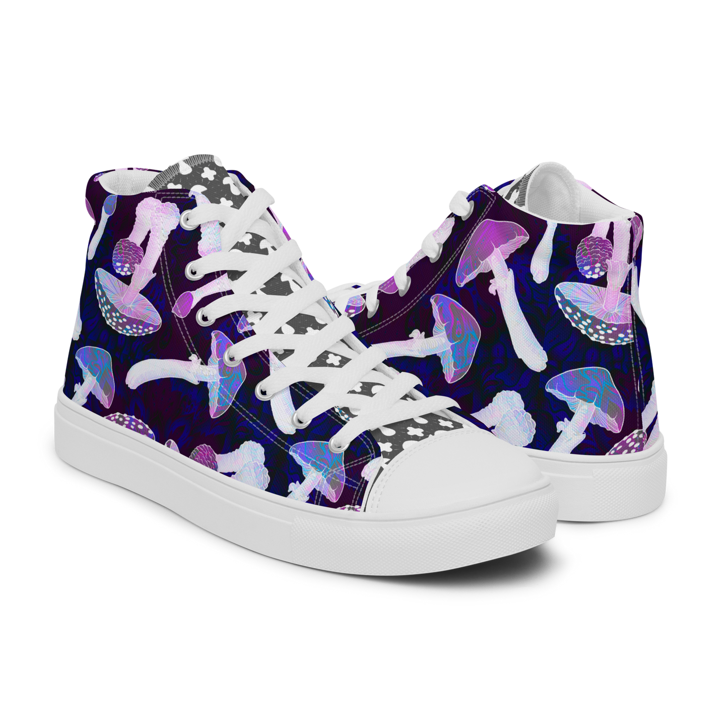 MUSHROOMING DAYS TRIPPING Mens high top canvas shoes - Cody Trade Llc