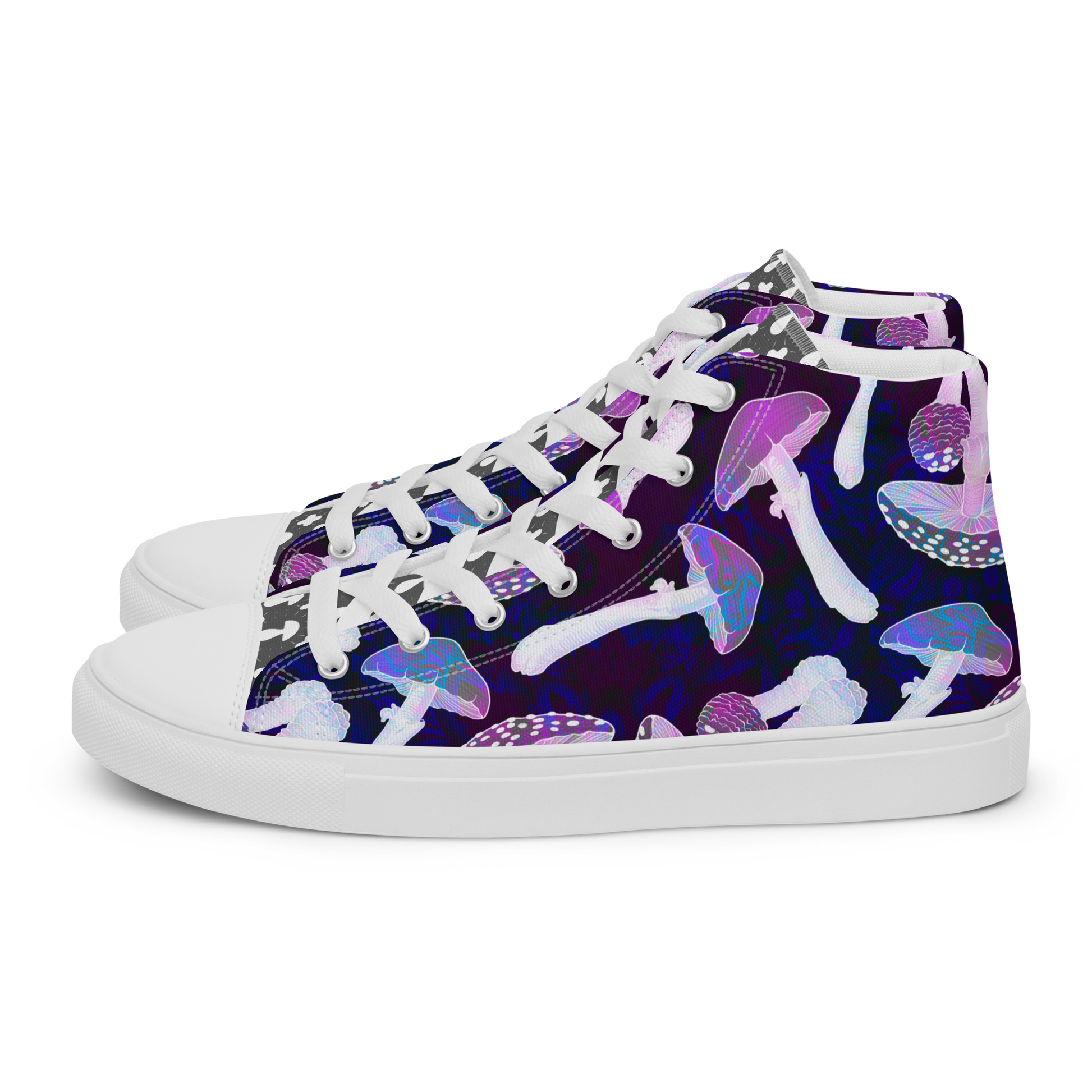 MUSHROOMING DAYS TRIPPING Mens high top canvas shoes - Cody Trade Llc