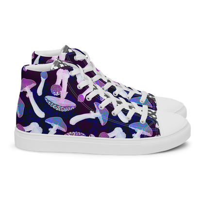 MUSHROOMING DAYS TRIPPING Mens high top canvas shoes - Cody Trade Llc