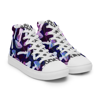 MUSHROOMING DAYS TRIPPING Mens high top canvas shoes - Cody Trade Llc