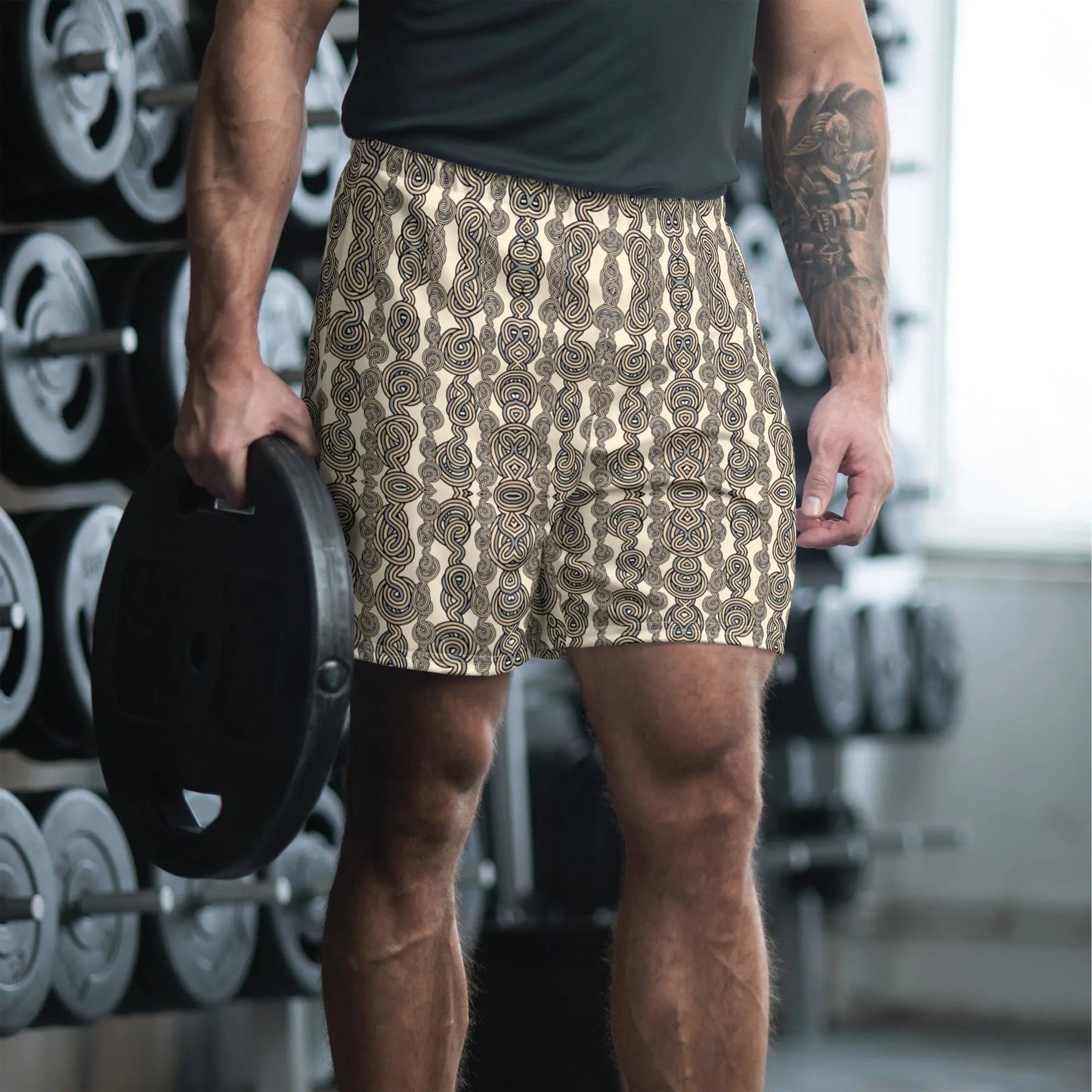 Men's Recycled Athletic Shorts with wavy gravy pattern Men's Recycled Athletic Shorts with wavy gravy pattern Cody Trade Llc   Cody Trade Llc