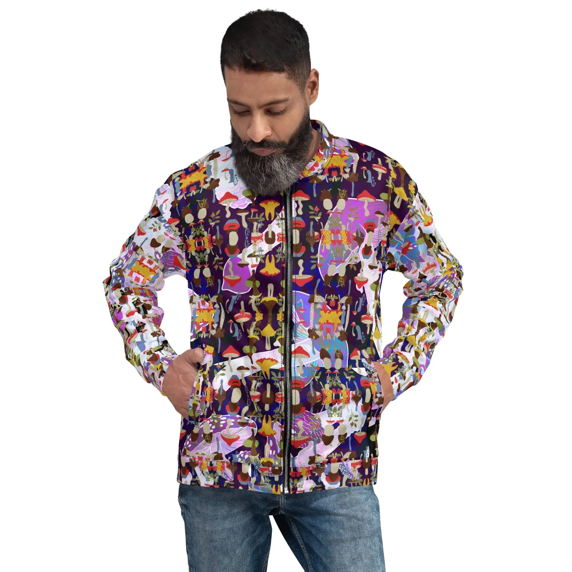 Tripping Face design  Bomber Jacket - Cody Trade LLC Cody Trade Llc