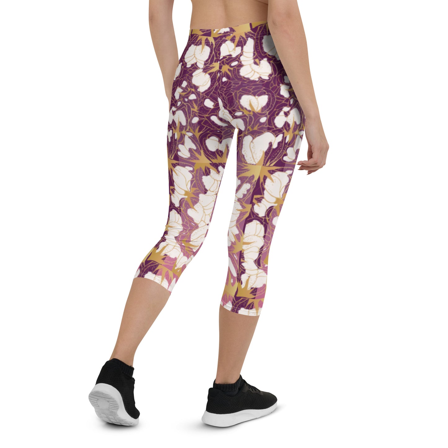 leggings Capri Leggings pink floral Capri Leggings pink floral Cody Trade Llc leggings  Cody Trade Llc