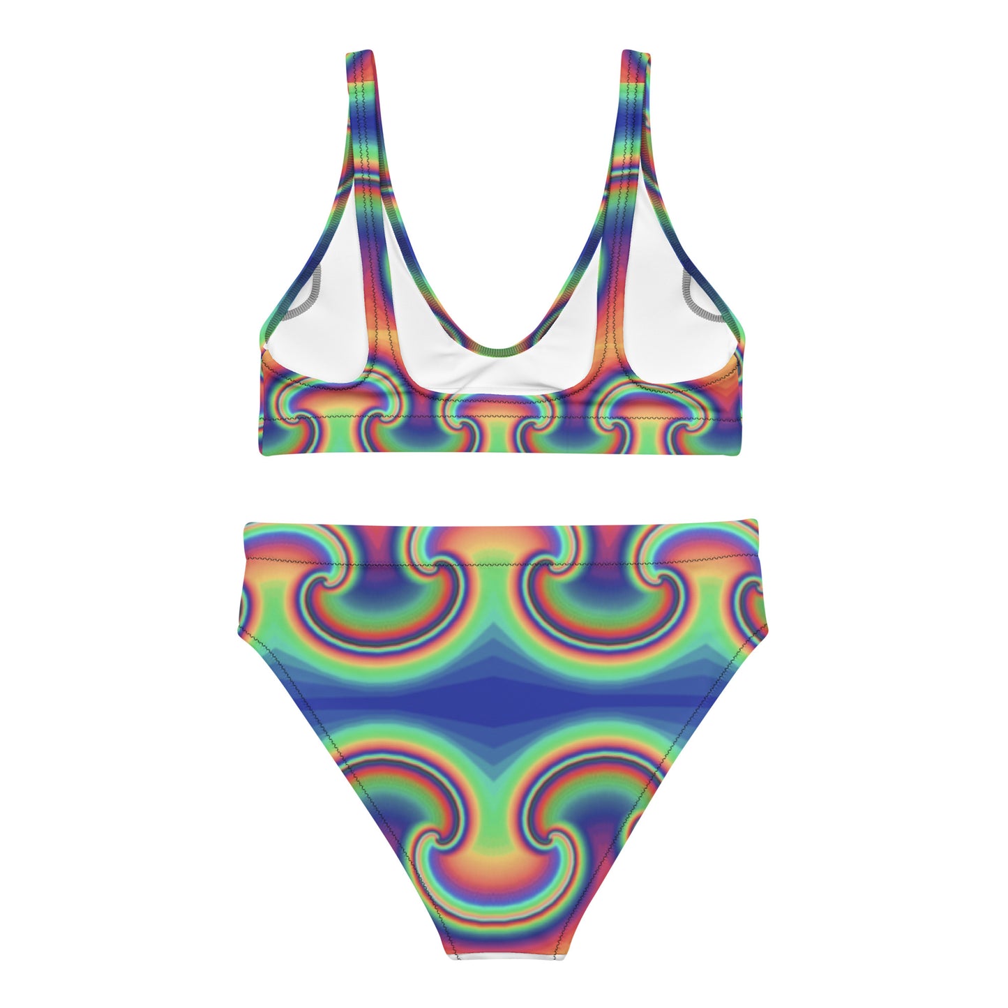 Colorful rainbow Recycled high-waisted bikini Colorful rainbow Recycled high-waisted bikini Cody Trade Designs San Francisco    Cody Trade Llc