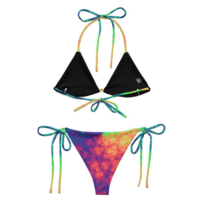 All-over print recycled string bikini