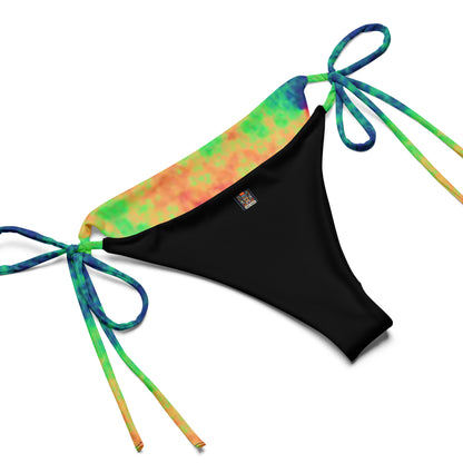 All-over print recycled string bikini