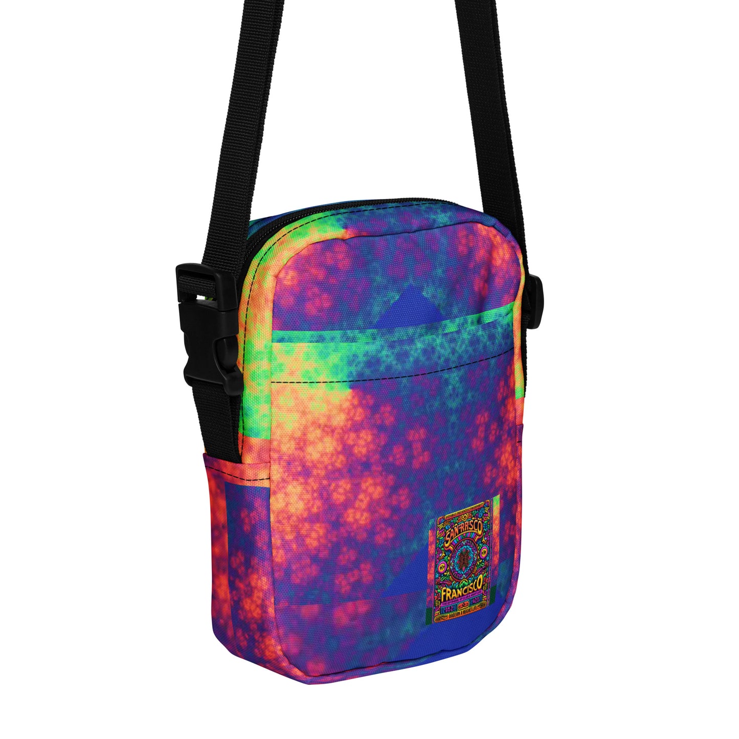 BLEEDING RAINBOW Utility crossbody bag BLEEDING RAINBOW Utility crossbody bag Cody Trade Designs San Francisco    Cody Trade Llc